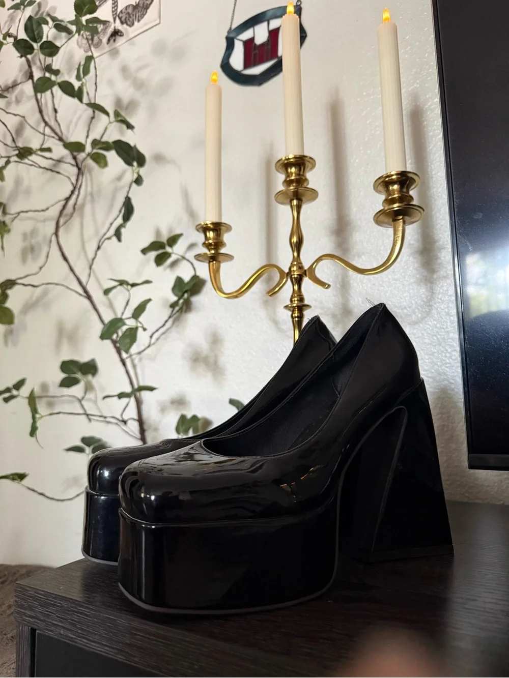 Platform Pump Heels in Black - Women's Statement Shoes